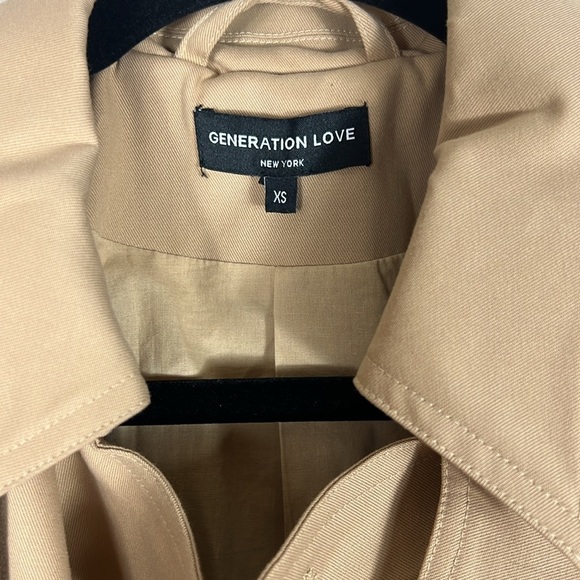 Generation Love Danielle Trench Coat in Taupe - Picture 6 of 12
